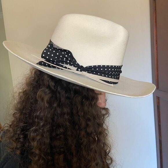 Free People Stacked Dot Felt Hat One Size - Picture 12 of 13